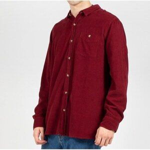 Rollas Men At Work Cord Shirt Long Sleeve Corduroy #10855 Burgundy Medium NWT
